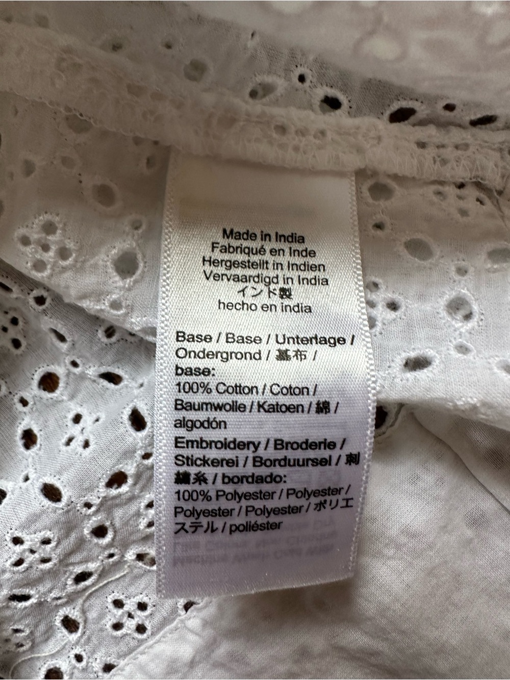 NWT J.Crew Ruffle Eyelet Mini Dress White Medium CS547 *mark - Picture 14 of 15